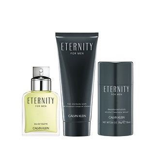 طقم هدايا عطر إتيرنيتي أو دو تواليت من كالفن كلاين للرجال، مكون من 3 قطع