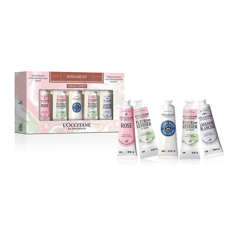 Loccitane Fleurs De Cerisier White Hand Cream Kit Of 5