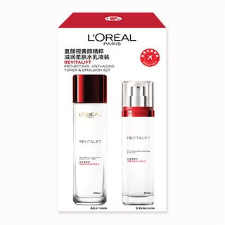 巴黎歐萊雅複顏抗衰老爽膚水和乳液套裝 130ml+110ml 抗衰老