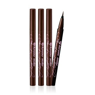Kiss Me Heroine Make Smooth Liquid Eyeliner Super Keep Brown Trio Set