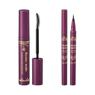 ماسكارا Kiss Me Long&amp;curla Ex + كحل عيون أسود ناعم
