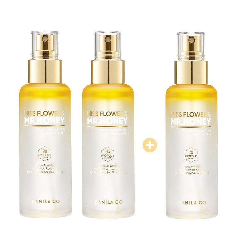 Banila Co (2+1 )miss Flower And Mister Honey Propolis Rejuvenating Ampoule Mist -99ml