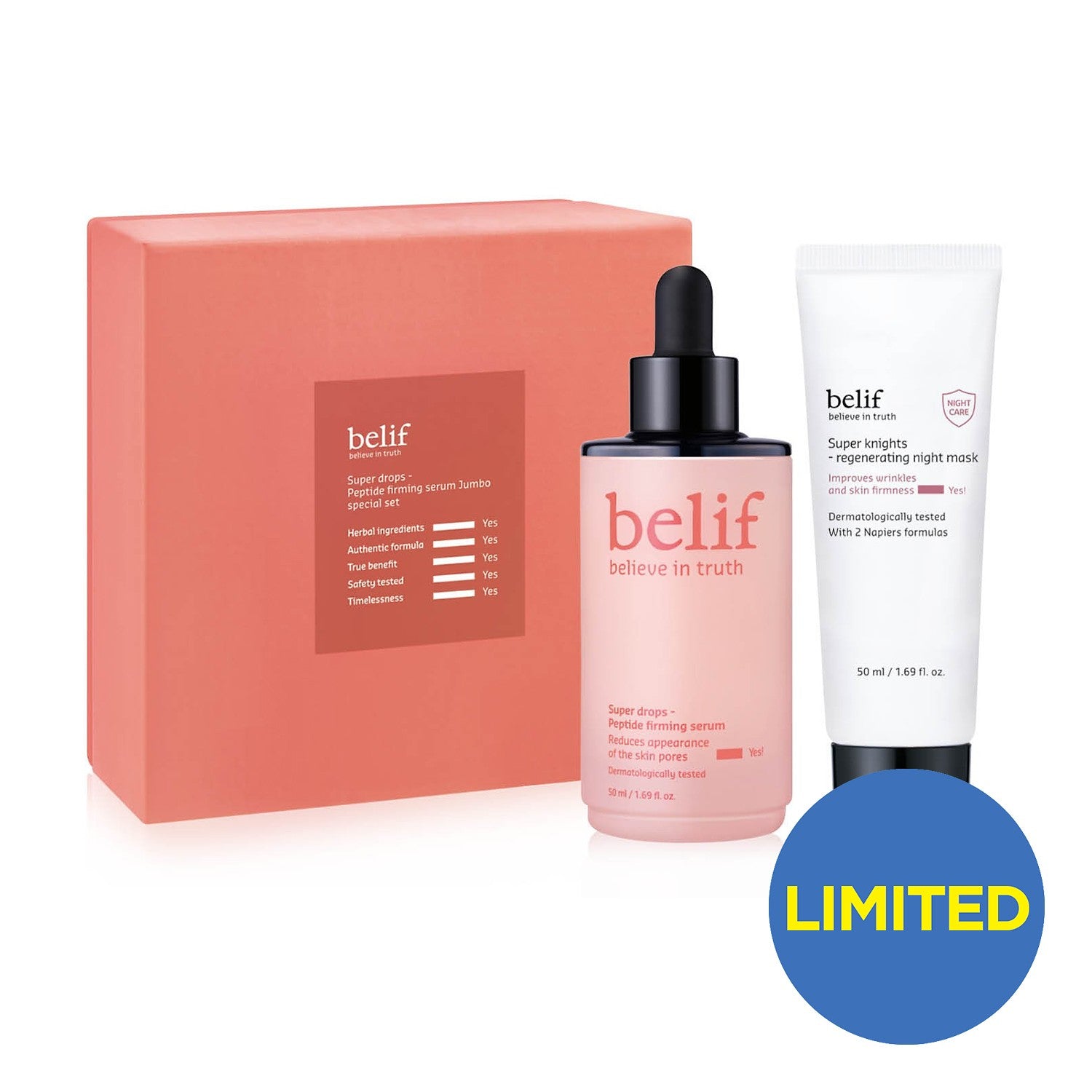 Belif [limited Edition] Super Drops - Peptide Firming Serum Jumbo Special Set