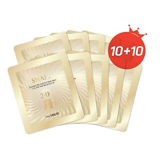 The Saem Snail 24k Gold Gel Mask Sheet 10+10