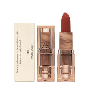 أحمر شفاه ثري سي إي سوفت مات #أحمر غير ملون