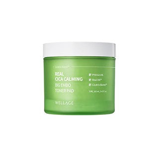 Wellage Real Cica Calming Big Embo Toner Pad 70p