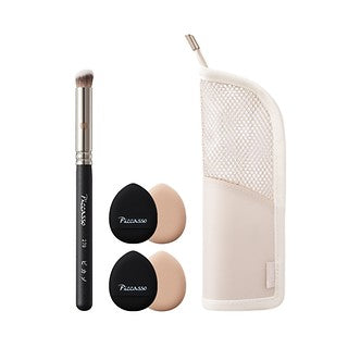 Piccasso [piccasso] 270 Concealer+micro Puff 4p Special Set (+ Standing Brush Case Warm Gray)
