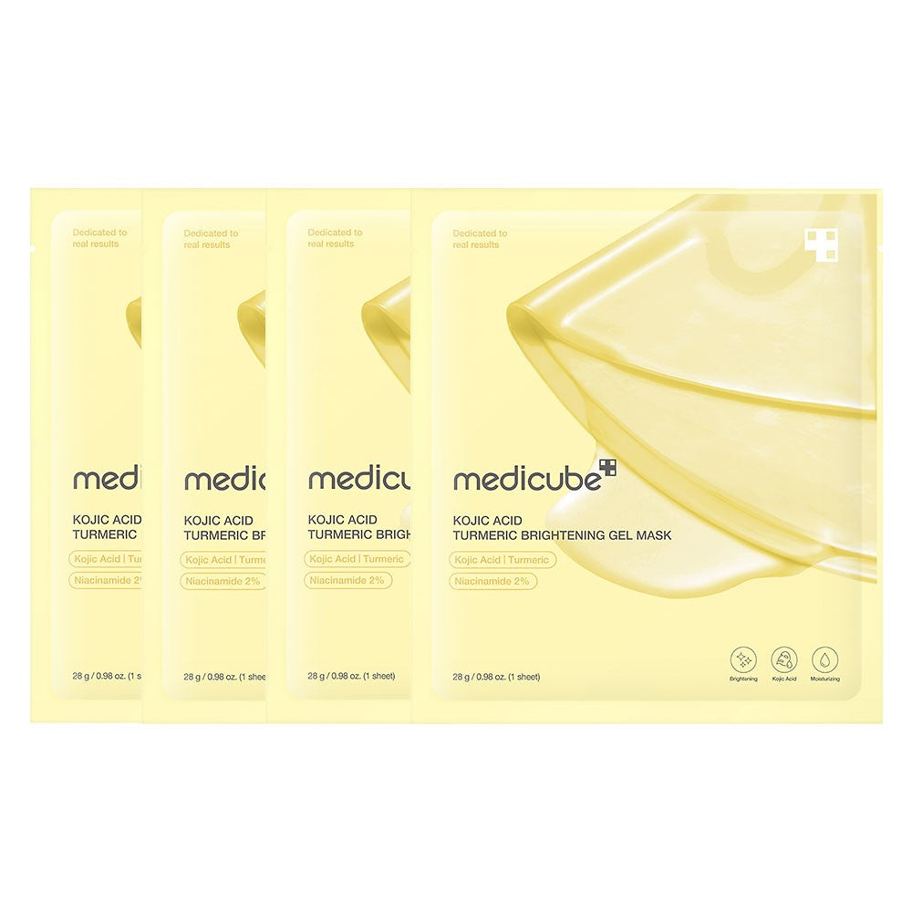Medicube Kojic Acid Tumeric Brightening Gel Mask_4 Sheets