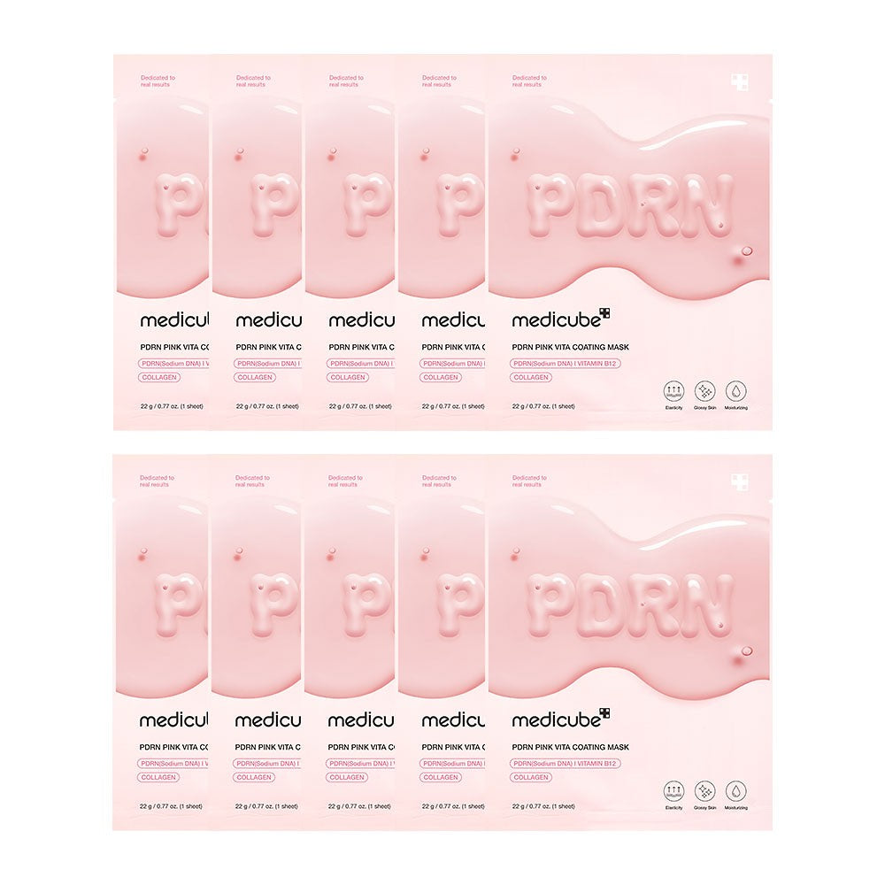 Medicube Pdrn Pink Vita Coating Mask_10 Sheets