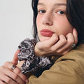 Dana Burton #cocoa Brown/lux Paisley Volume Scrunchie