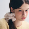 Dana Burton #soft Beige/sheer Stripe Scrunchie
