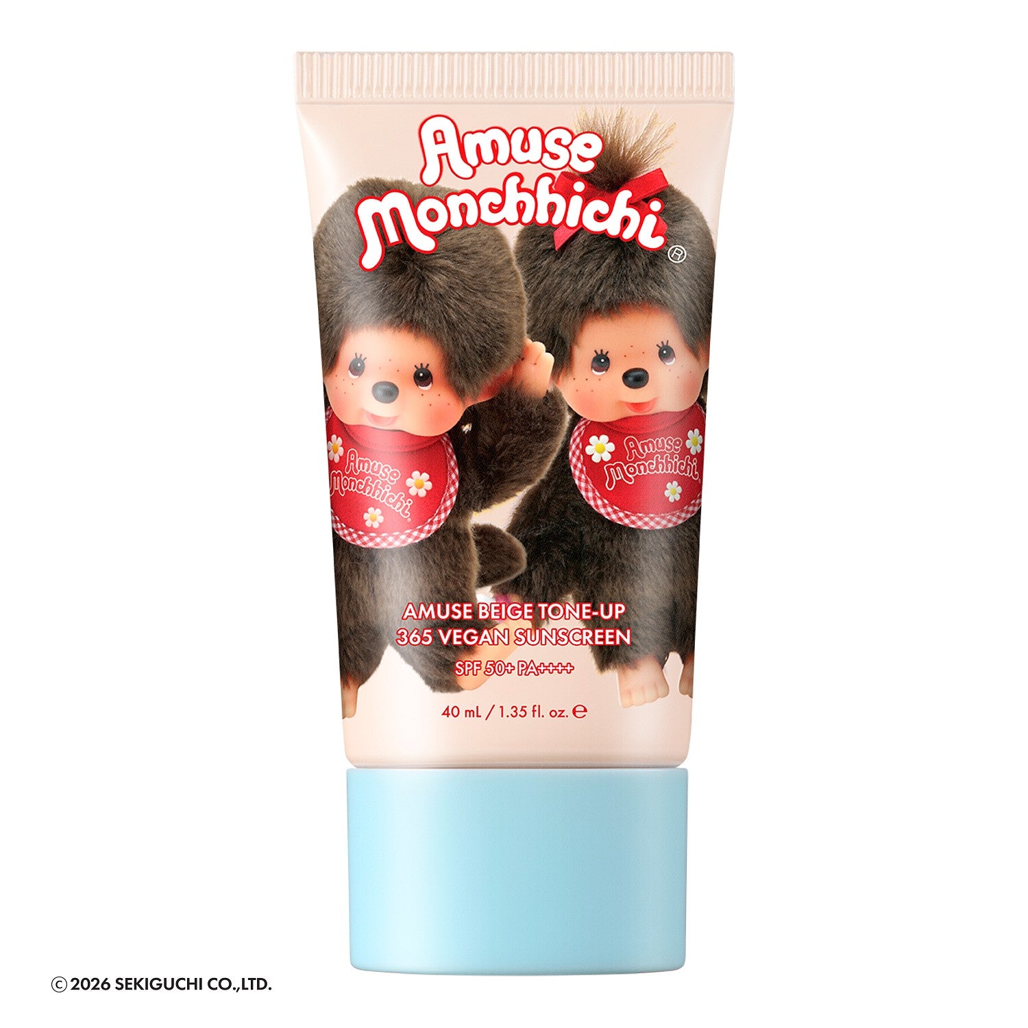 Amuse Beige Tone-up 365 Vegan Sunscreen [monchhichi Limited Edition]