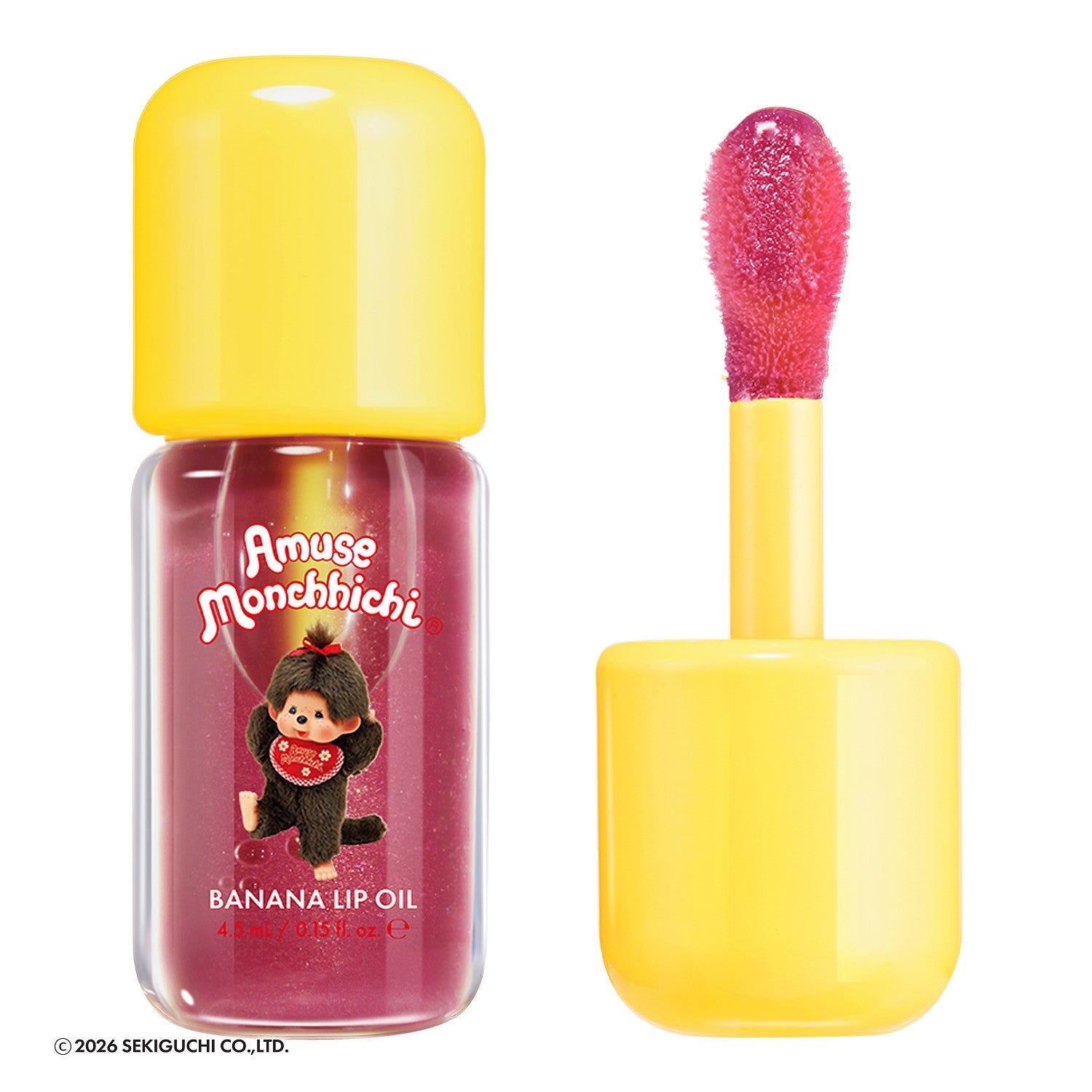Amuse Banana Lip Oil 06 Rose Sorbet [monchhichi Limited Edition]