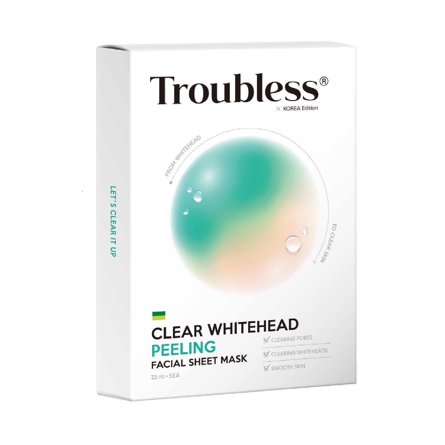 Troubless Clear Whitehead Peeling Facial Sheet Mask