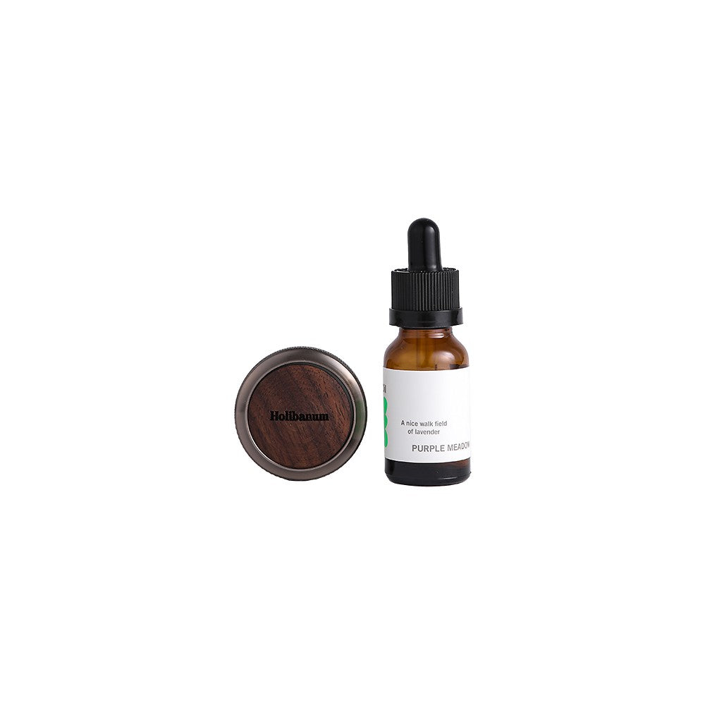 Holibanum Car Diffuser Walnut + Purple Meadow