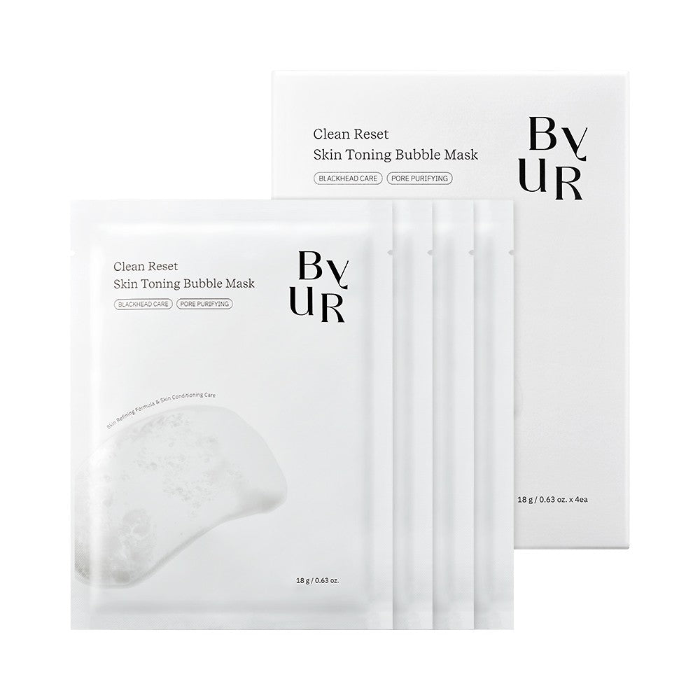 Byur Clean Reset Skin Toning Bubble Mask 4 Sheets