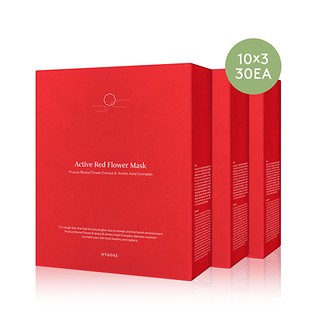 Hyggee Active Red Flower Mask 30 Sheets