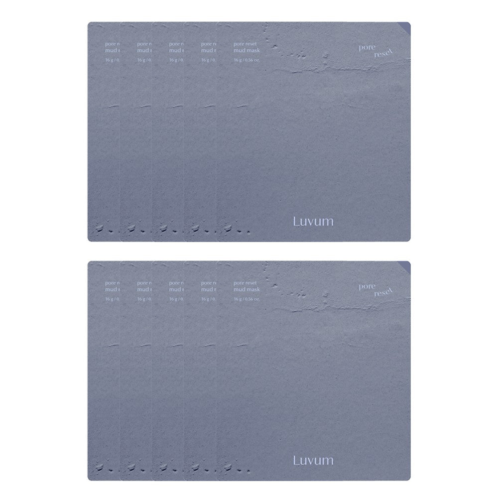 Luvum [shilla Exclusive] Pore Reset Mud Mask (5 Sheets)*2 Pack