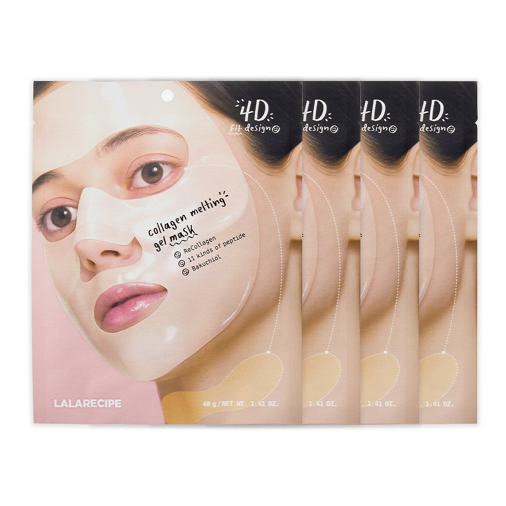 Lala Recipe Collagen Melting Gel Mask 4 Sheets
