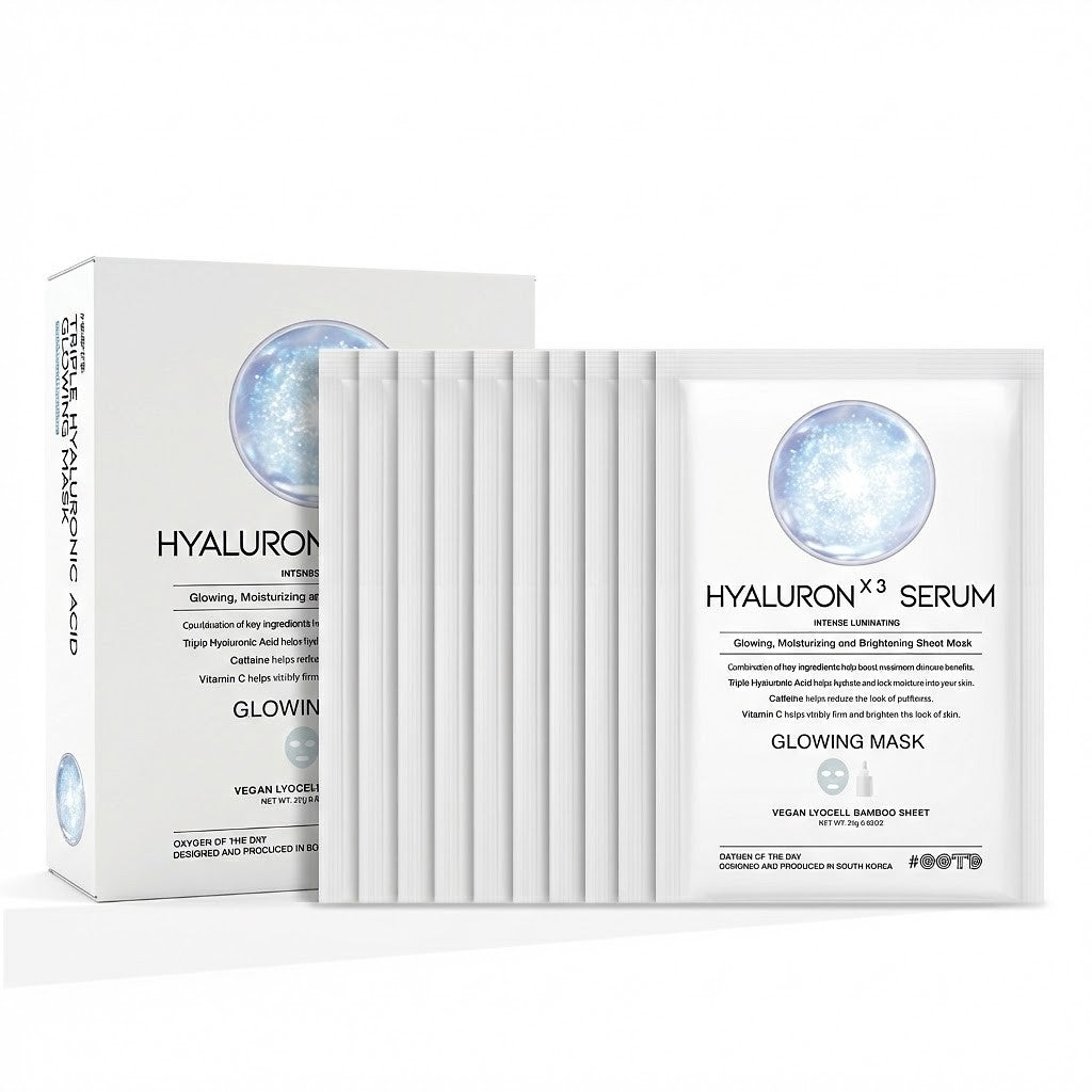 Ootd Beauty Triple Hyaluronic Acid Serum Glowing Mask (10 Sheets)