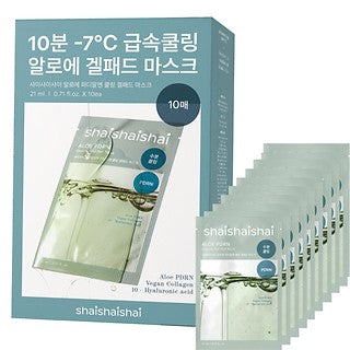 Shaishaishai Aloe Pdrn Cooling Gel Pad Mask 10 Sheets