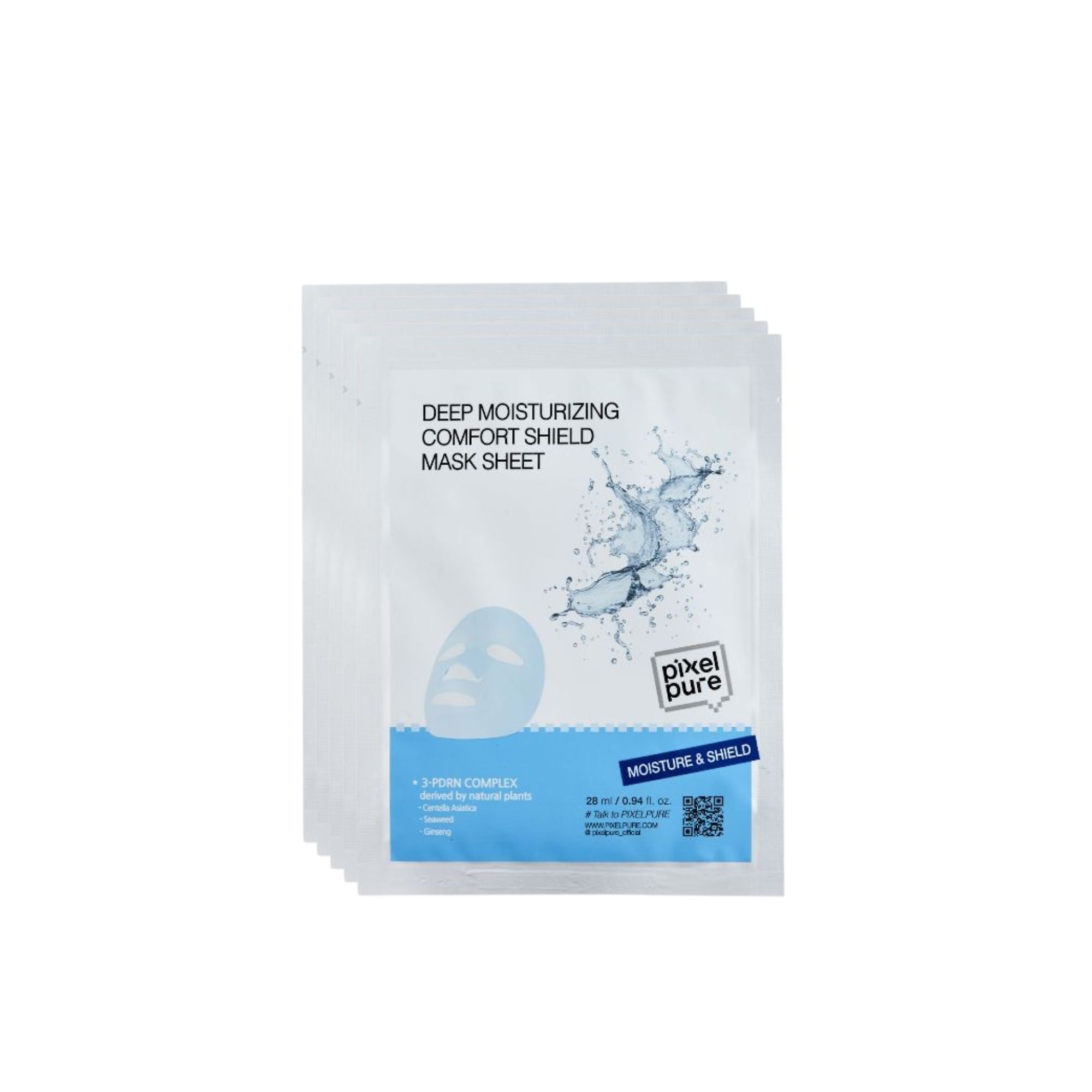 Pixelpure Deep Moisturizing Comofrt Shield Pdrn Mask Sheet 5 Sheets