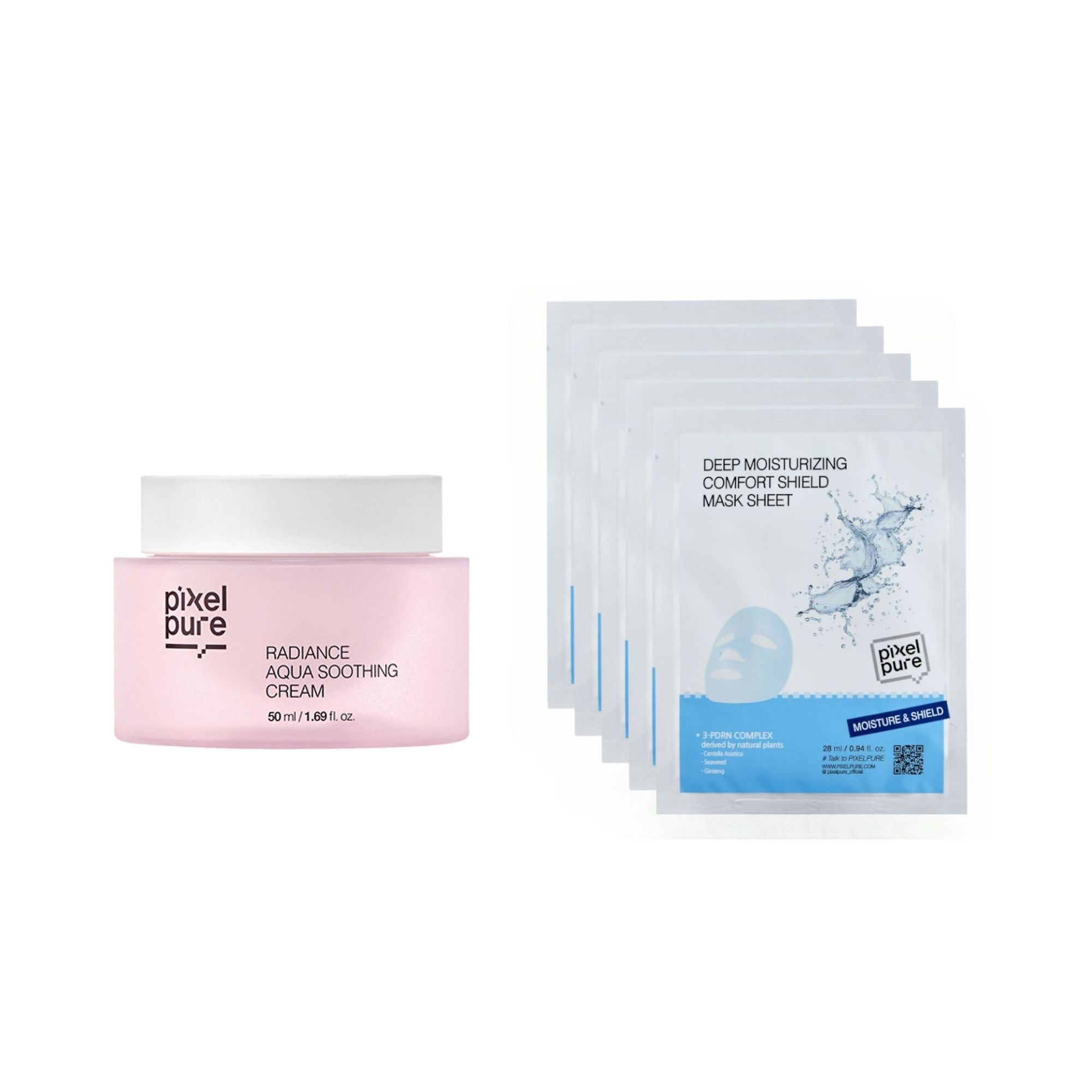 Pixelpure Soothing Cream 50ml + Comfort Sheet Pdrn Mask 5 Sheets